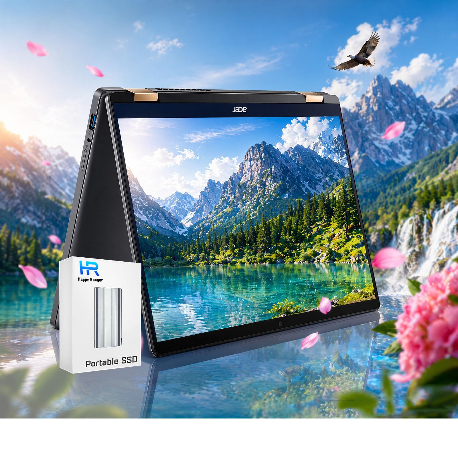 Acer Chromebook Plus Spin 714 2-in-1 Convertible Laptop| 14" WUXGA Touchscreen| Intel Core Ultra 5 Beat i7-1165G7| 8GB RAM 256GB +128G SSD| 10Hour Battery| Backlit KB| Google AI Pro| School Gaming