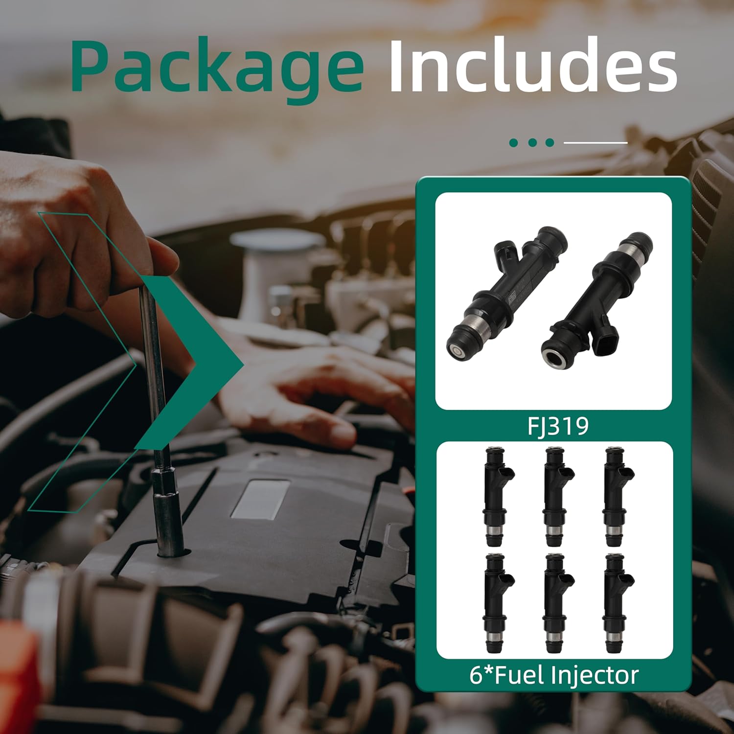 6PCS FJ319 Fuel Injector Fit for Buick Rainier,for Chevrolet Trailblazer EXT, Colorado for GMC Envoy XL XUV, Canyon, Trailblazer, for Saab 9-7x 1999-2008 4.2L,2.8L,2.9L,3.5L,3.7L OE# FJ319,17113680