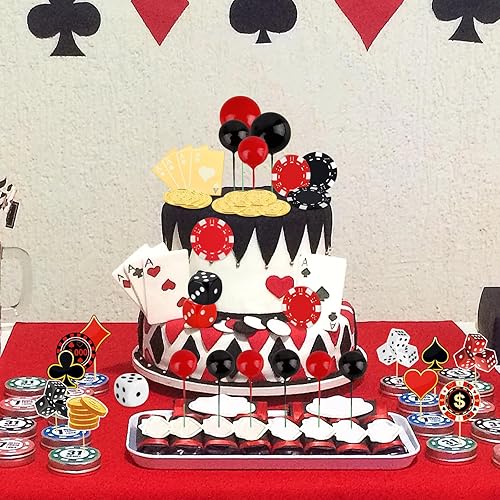 Miniatura 15 de Hooqict 26 piezas de decoraciones de pasteles de los años 80 y 90, decoraciones retro de los años 80 de hip hop con bolas de purpurina para cupcakes