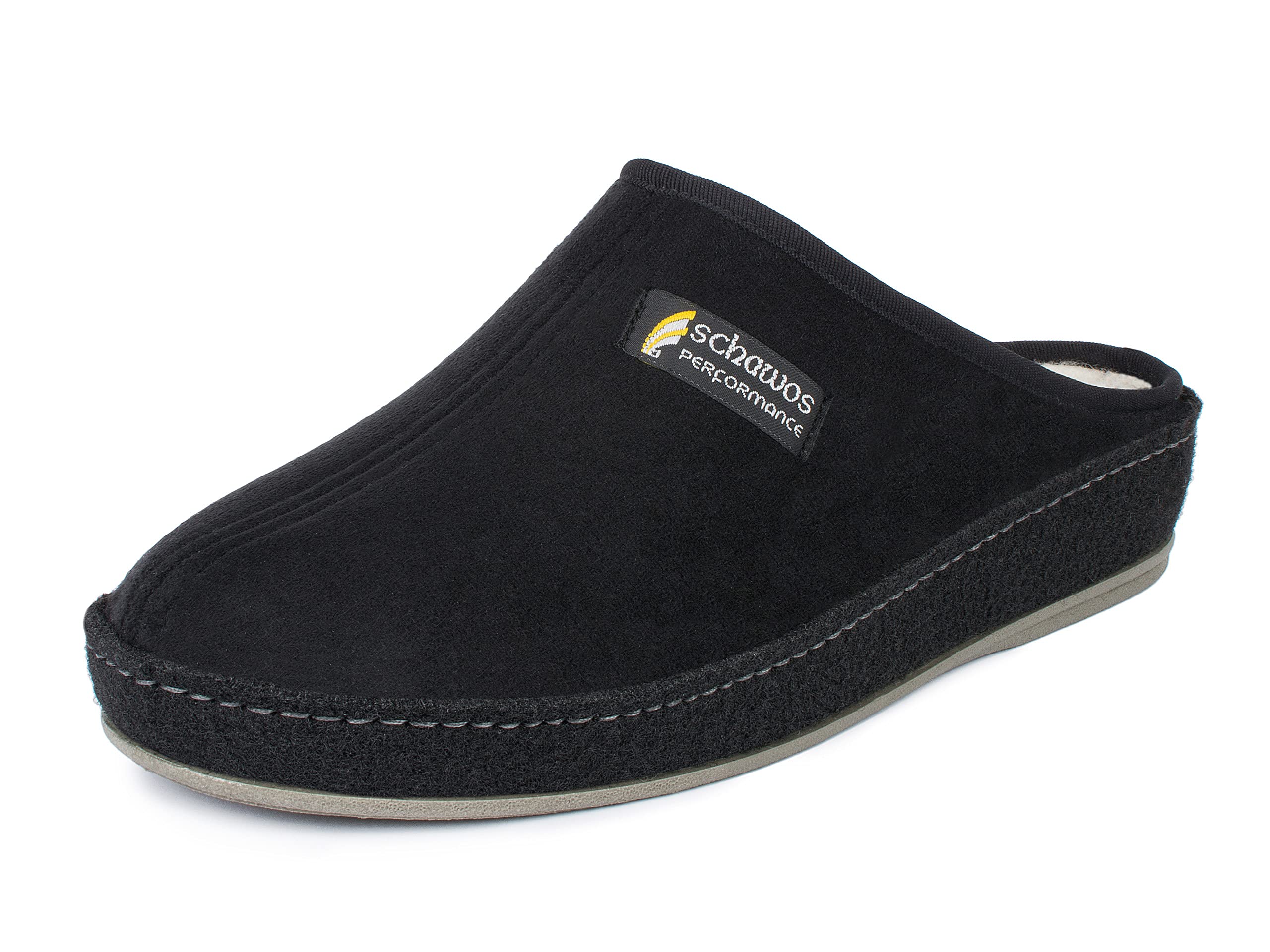Schawos Herenpantoffels 6070 - Vilten huisschoenen met wollen voering