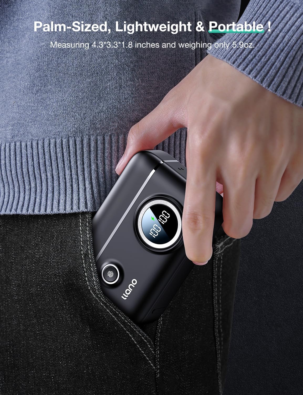 llano 2-Pack NP-W126S Batteries and 18W Fast Dual USB Charger for Fujifilm X100VI, X100V, XM5,X-E5,4,X-S10, X-T30, 30II, X-T3, X-Pro3, X100F, X-A7, and More, with Smart Display and Magnetic Snap Cover - Image 6