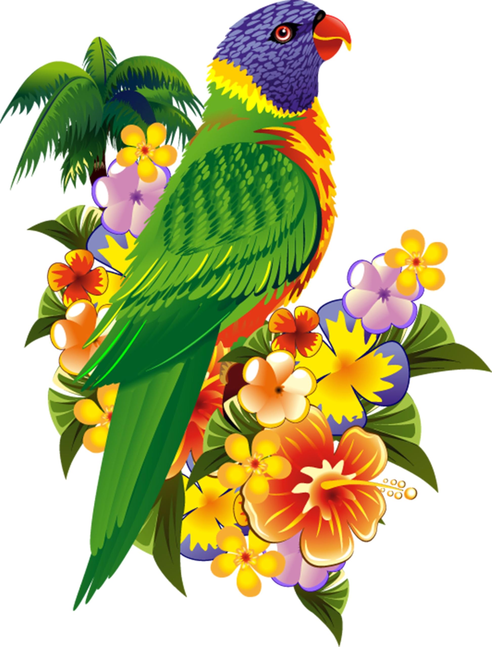 ARNEMA Parrot Rangoli Wall Sticker | Decorative Modern Art Sticker for Switch Board Home & Festive Dcor 1