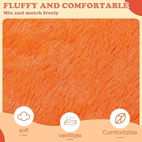 Miniatura 10 de VitalCozy 6 fundas de almohada de piel sintética esponjosa para sofá, 18 x 18 pulgadas, fundas de almohada cuadradas de lujo, decorativas, suaves,