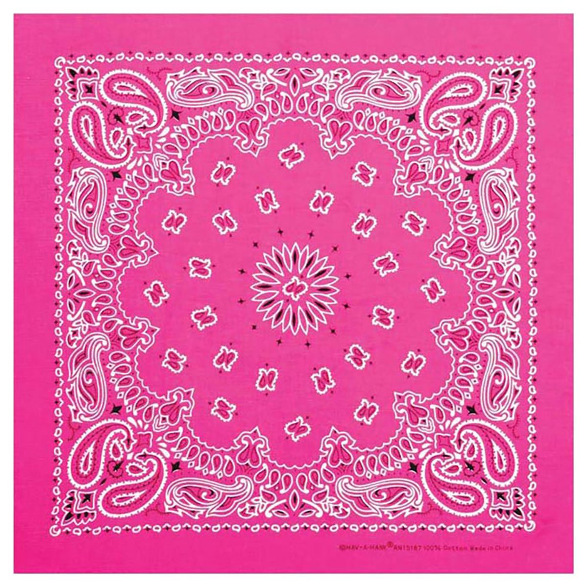 Carolina Manufacturing Neon Paisley Bandana Pink B22NEO-100635