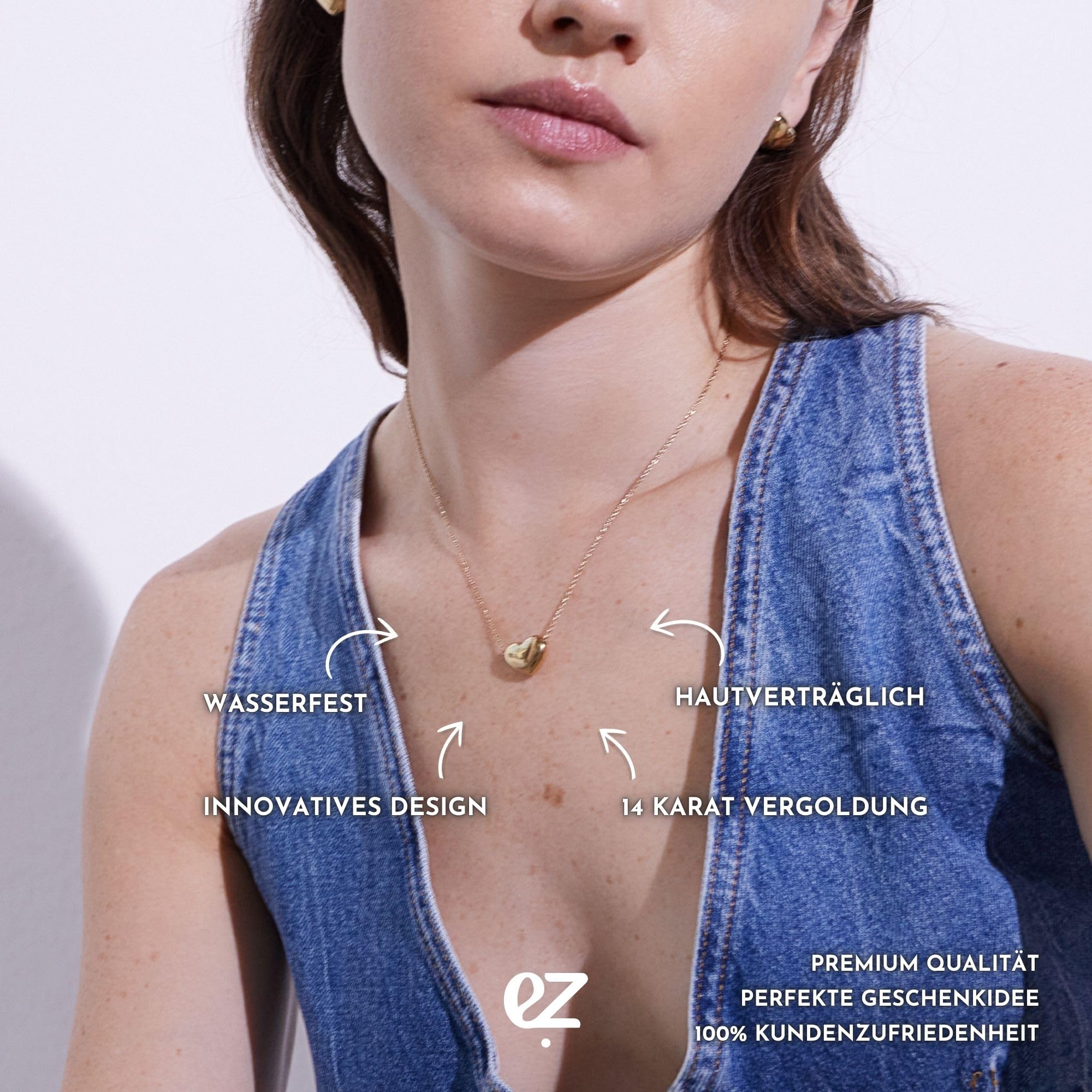 Echtzeit Collier Pour Femmes Et Design Cœur, Bijoux Pour Femmes En Acier Inoxydable Avec Un Éclat Radieux