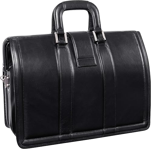 Miniatura 5 de McKlein, V Series, MORGAN, cuero de vaca de grano superior, maletín de cuero Litigator de 17 pulgadas, negro (83345)