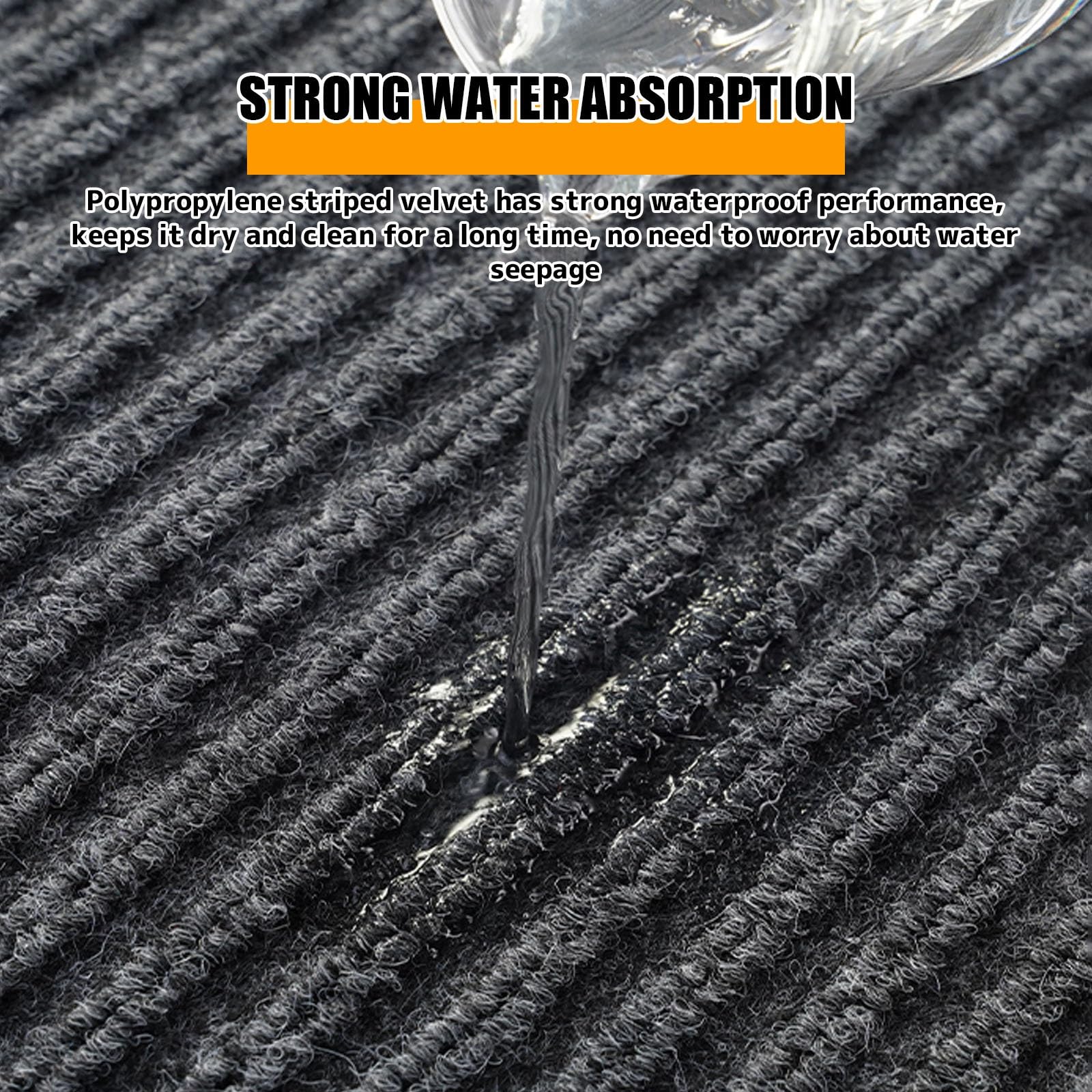 Alfombra de entrada antideslizante resistente de goma de grado comercial, 7 mm de grosor, uso en interiores y exteriores, ideal para zonas de alto tráfico
