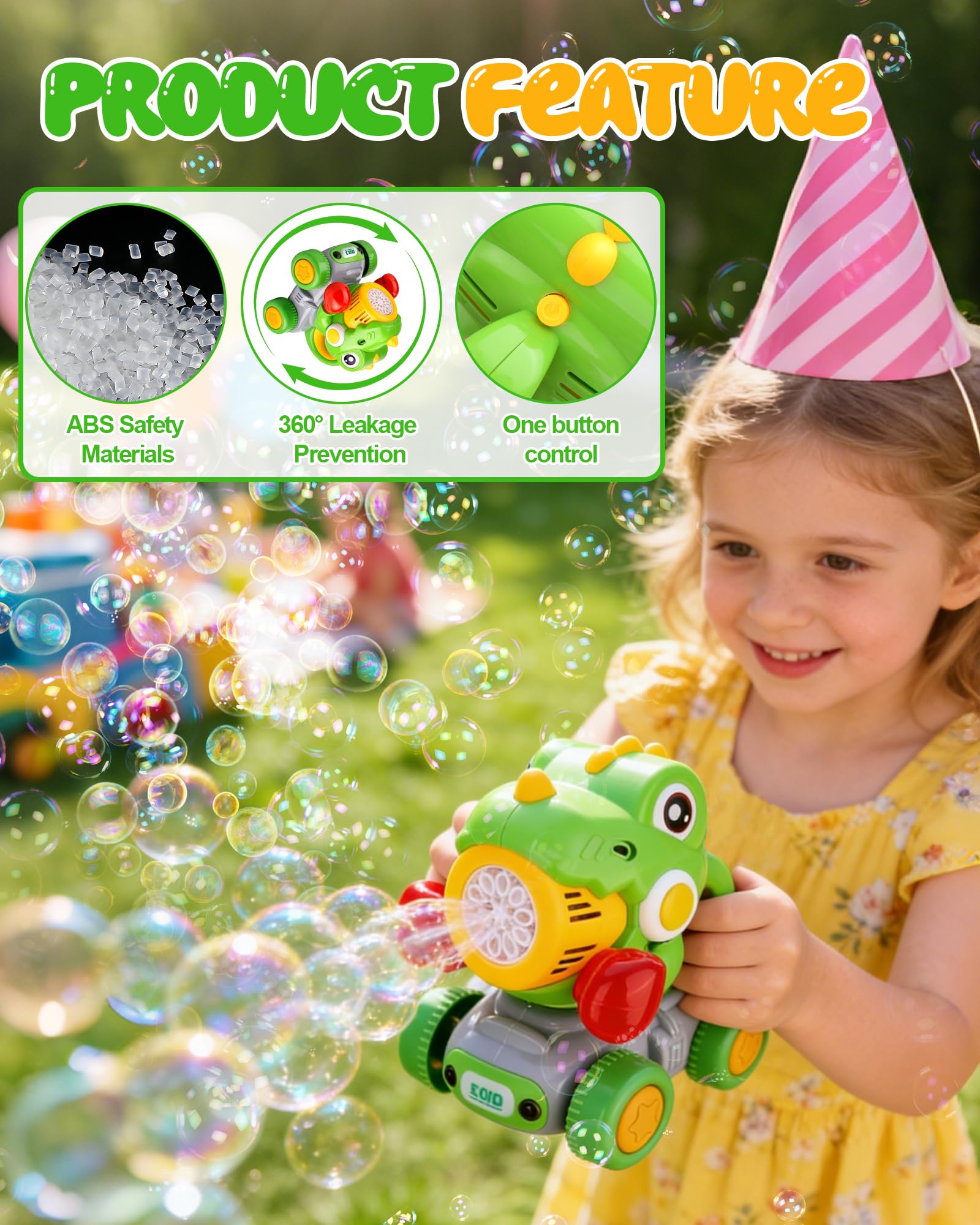 Dinosaur Bubble Mower - Rechargeable Bubble Blower for Kids -5 Dinosaur Bubble Mower - Rechargeable Bubble Blower for Kids -5