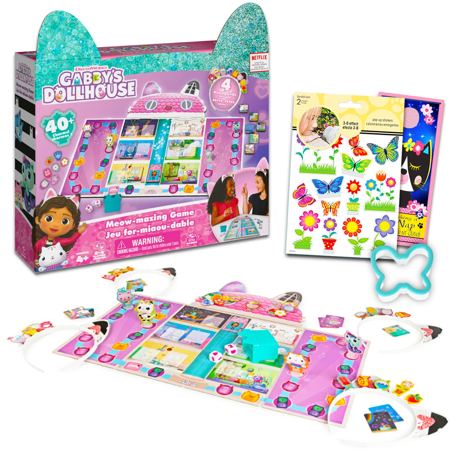 Buy Gabby's Dollhouse Board Game Bundle with Gabby's Dollhouse Mewo