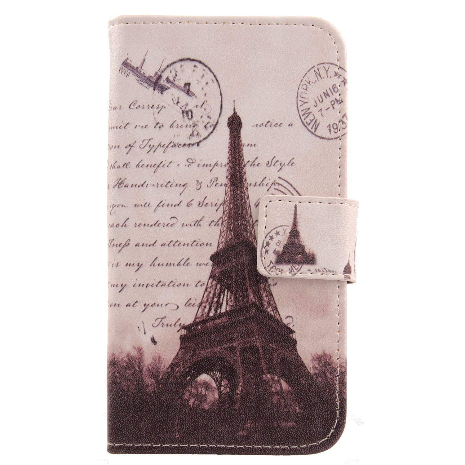 LankashiPainted Flip Wallet-Design PU Leather Cover Skin Protection Case For VIVK F5 / F7 5.5"(Stamp Tower Design)
