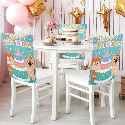 Miniatura 4 de Birthday Seat Cover for Classroom Chair Soft for Festivals (Easter, Graduation, etc.) Set of 2 Hand Washable Chair Decor fundas para sillas de