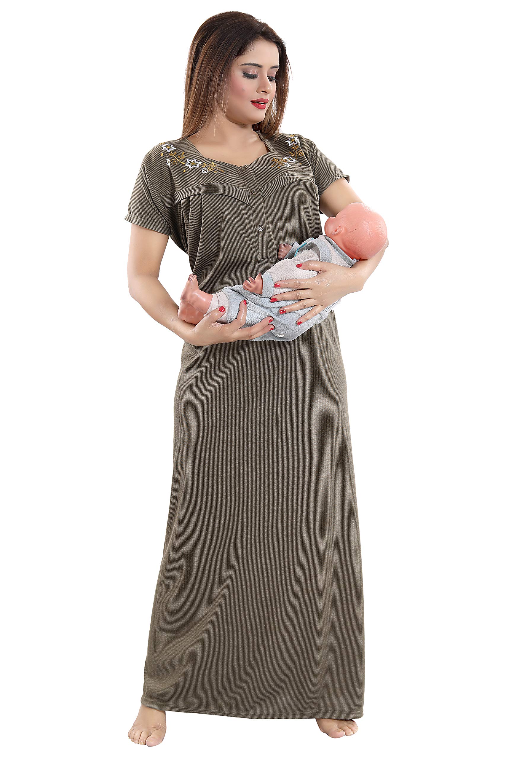 fabme Women's Polycotton Maxi Night Dress-picture-55