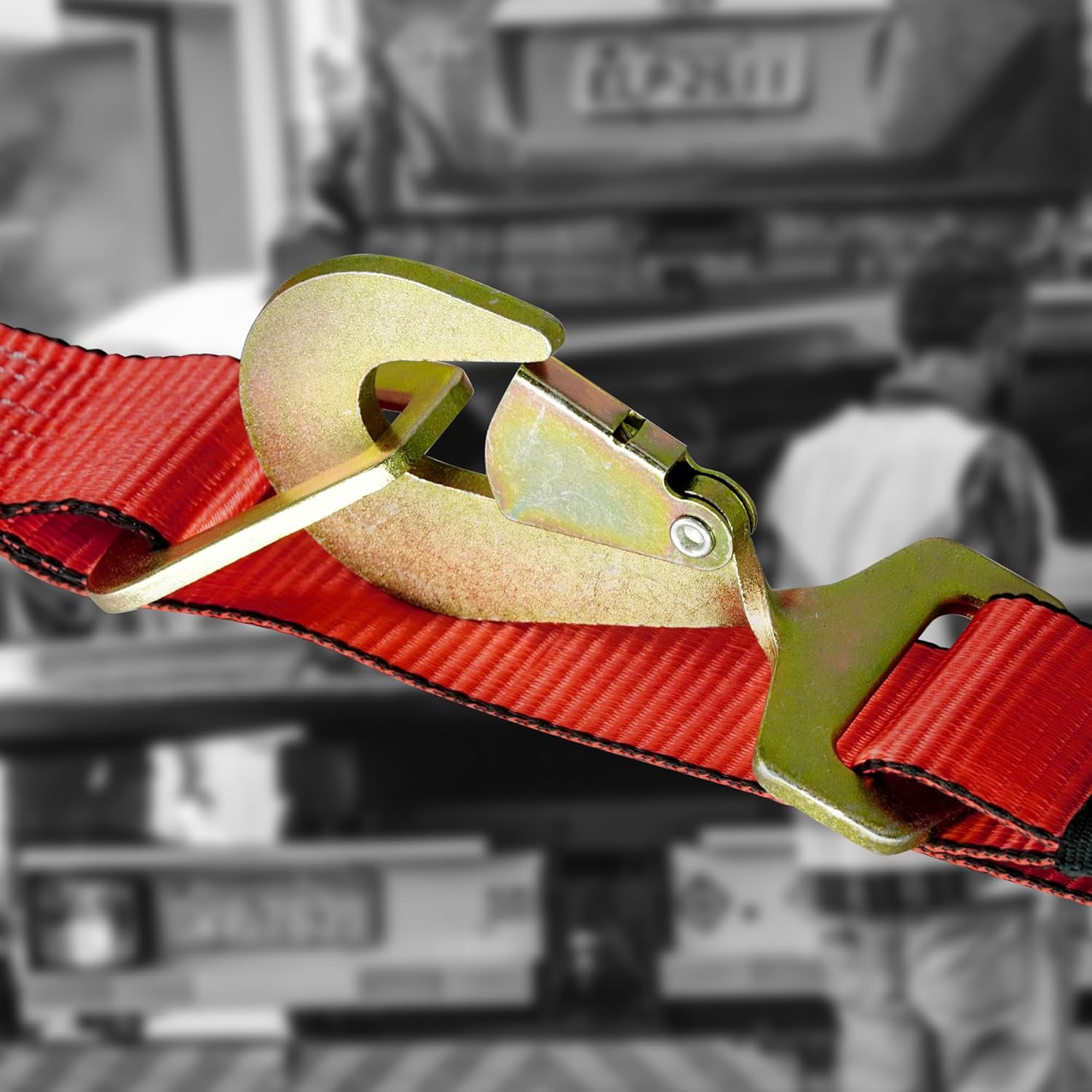 4 Pack Car Tie Down with Snap Hooks - 2" x 114" - 3,300 lbs Safe Working Load -Haul Car, Race, Truck, ATV, UTV SUV Polyester UV Resistant.Red - Image 7