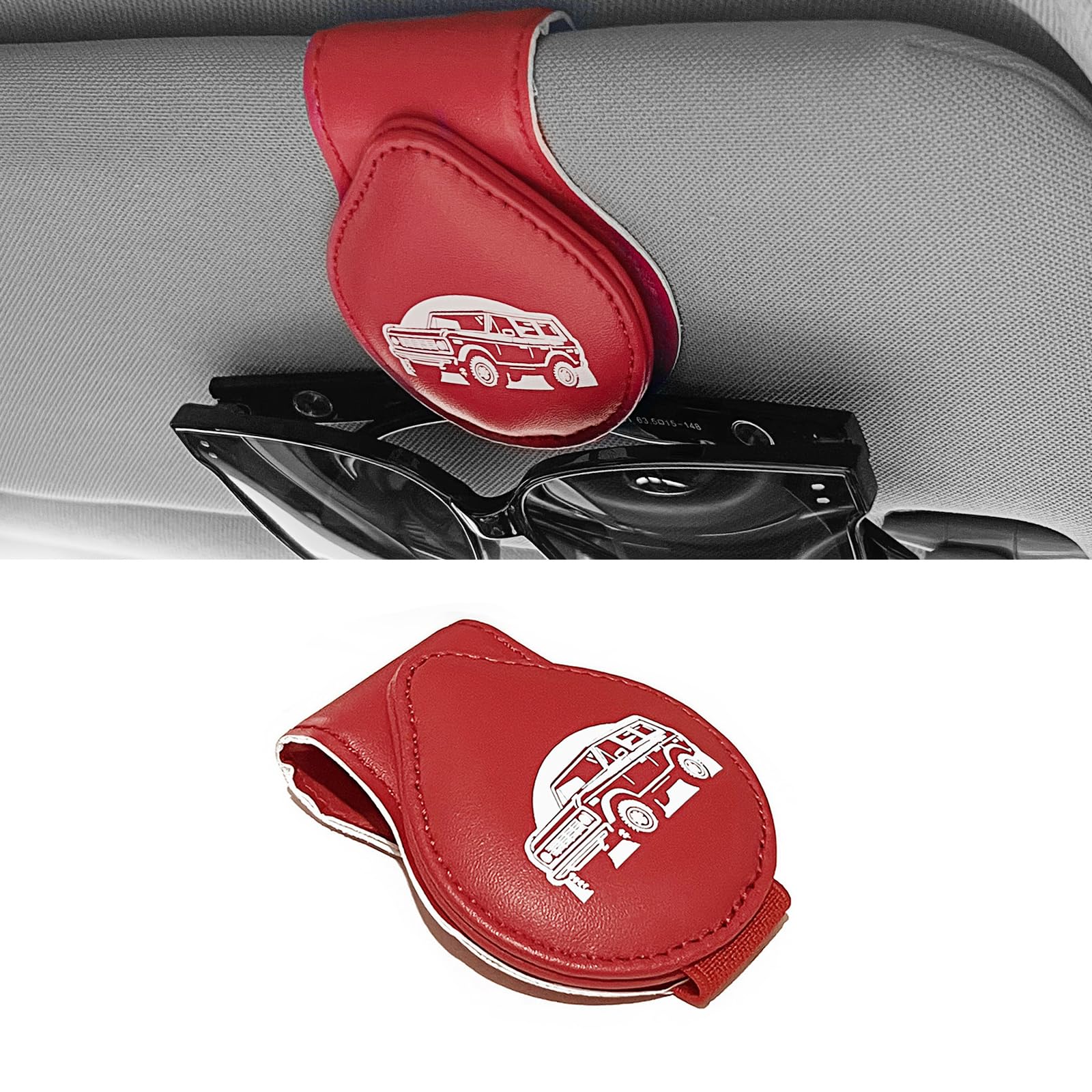 Car Sunglasses Holder Compatible with Bronco Sport Sun Visor Organizer Magnetic Sunglass Mount Eyeglasses Sunglasses Holders Personality Interior