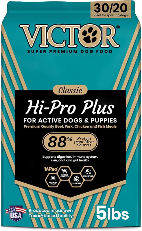 Ração Seca para Cães VICTOR Hi-Pro Plus, Rica em Proteínas e Sem Glúten, 2,27 kg