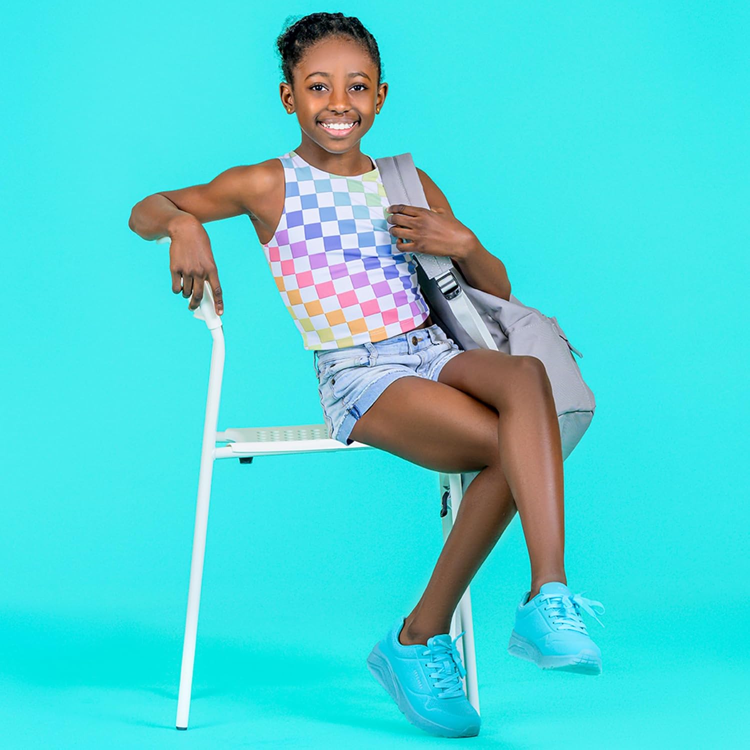 Destira Girls Dance Crop Tank Top, Super Soft Athletic Top, Ideal for Gymnastics, Yoga, Workouts, Running