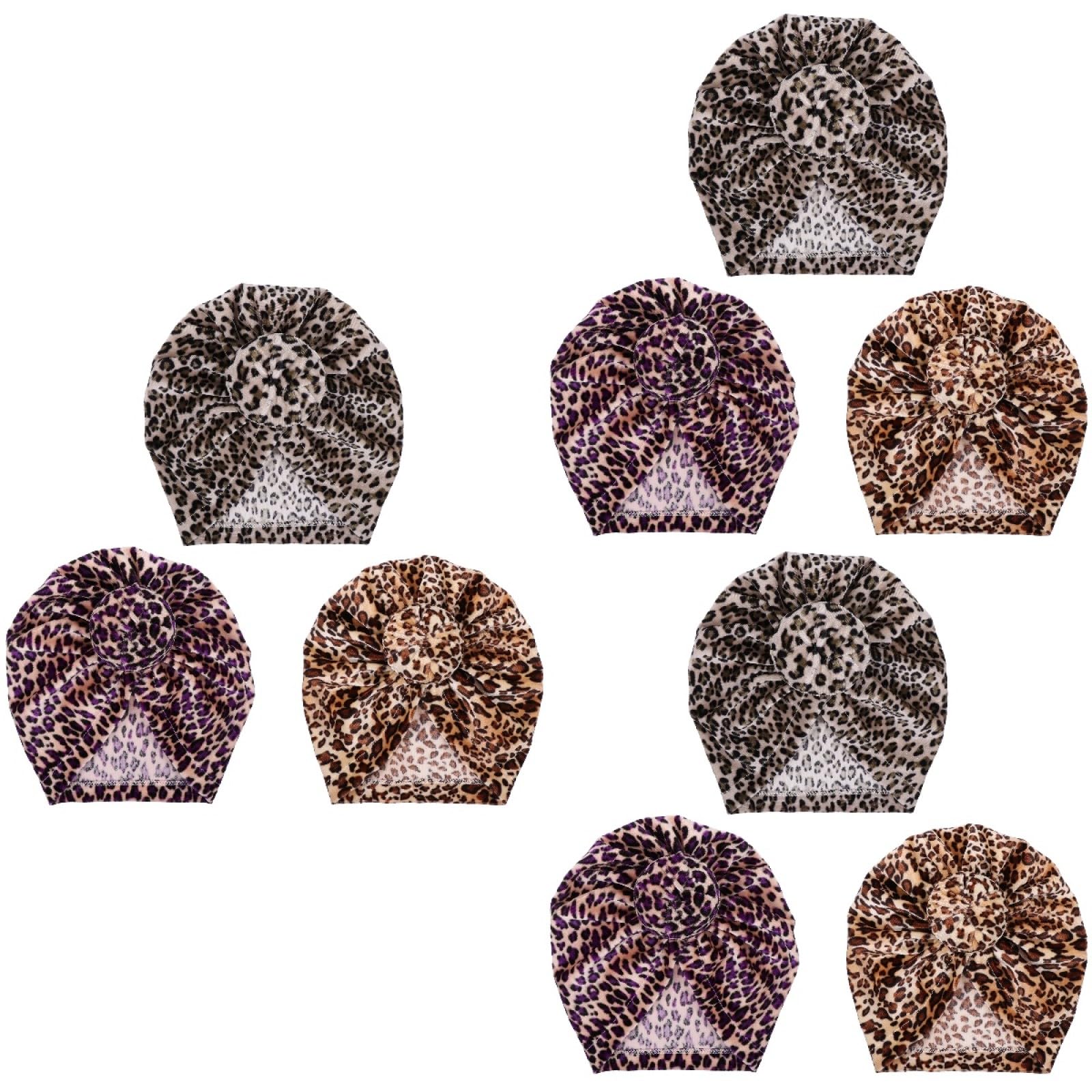 LIFKOME Mit Leoparden Muster Kinderhaube Babymützen -turbanmütze -Turban-mütze Wintermütze Wintermütze - -Hut Babymütze Aus Baumwolle 3st