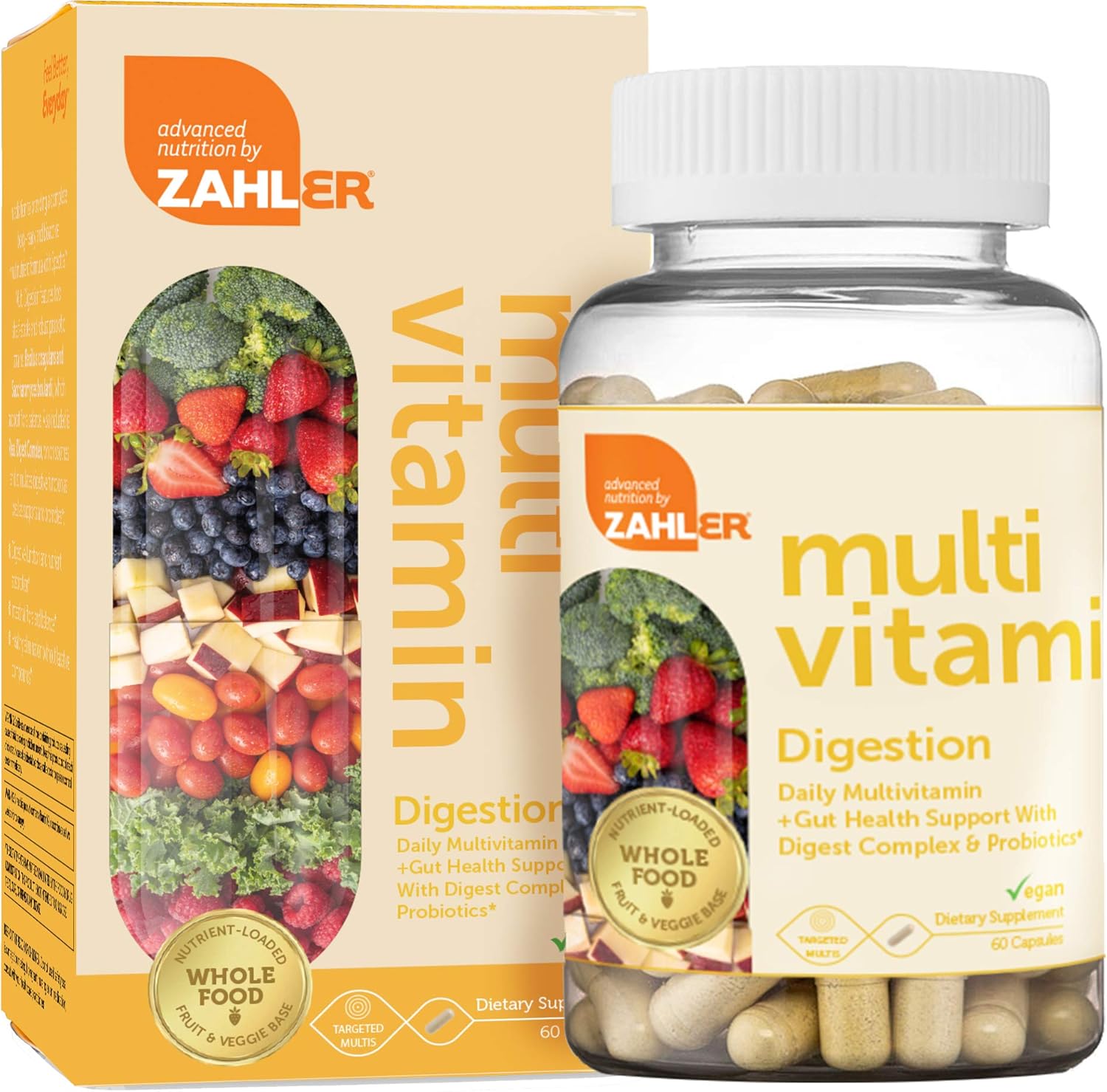 Zahler Multivitamin Digestion, Daily Multivitamin +Gut