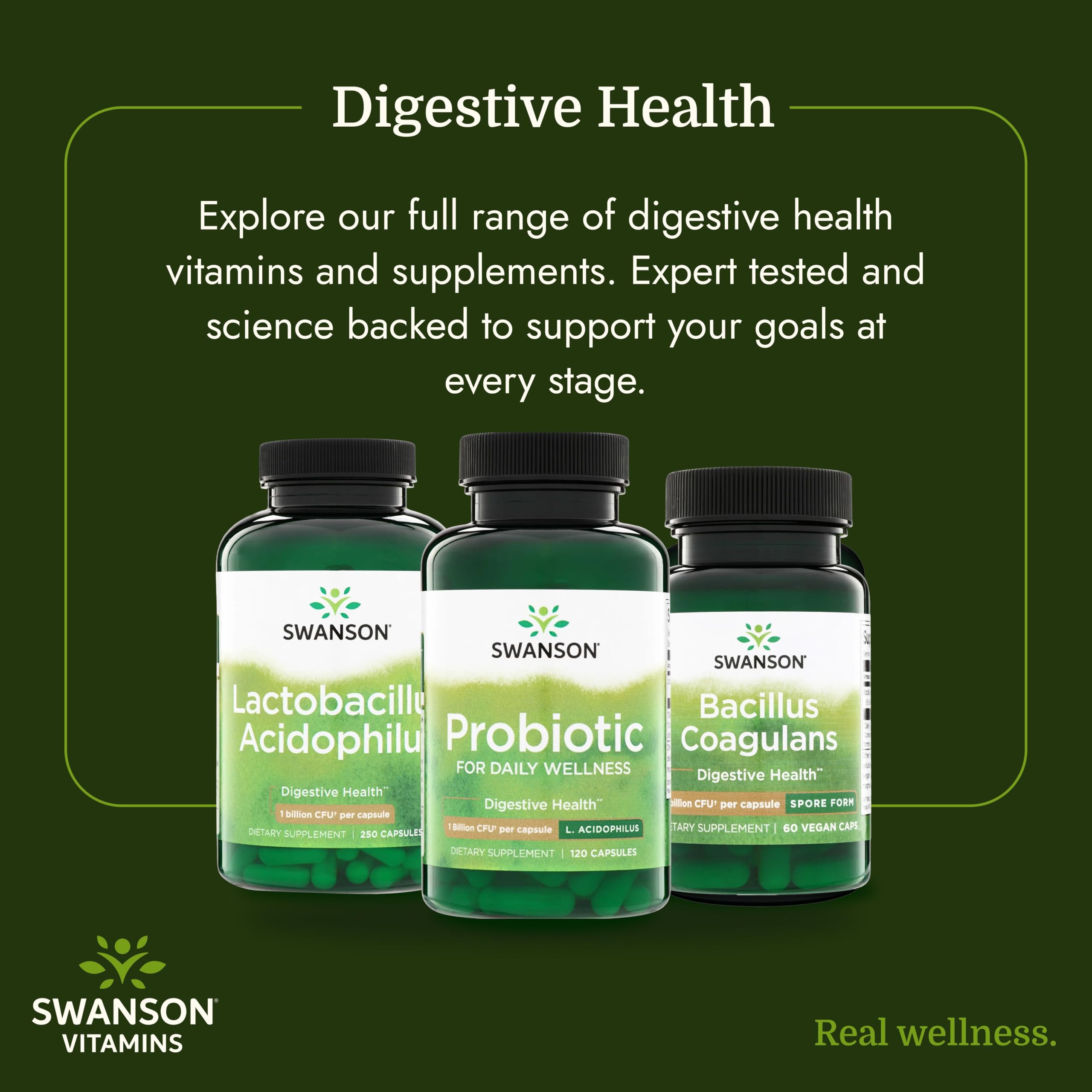 Swanson Probiotic Digestive Health, 1 Billion CFU, 120 Caps, 2 Pk — Amazon image 6