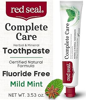 Complete Care Mild Mint Toothpaste, NATRUE Certified Natural Toothpaste for The Whole Family, Paraben & SLS Free, Fluoride Free, Vegan Friendly & Cruelty Free, No Artificial Flavors, 3.53 oz
