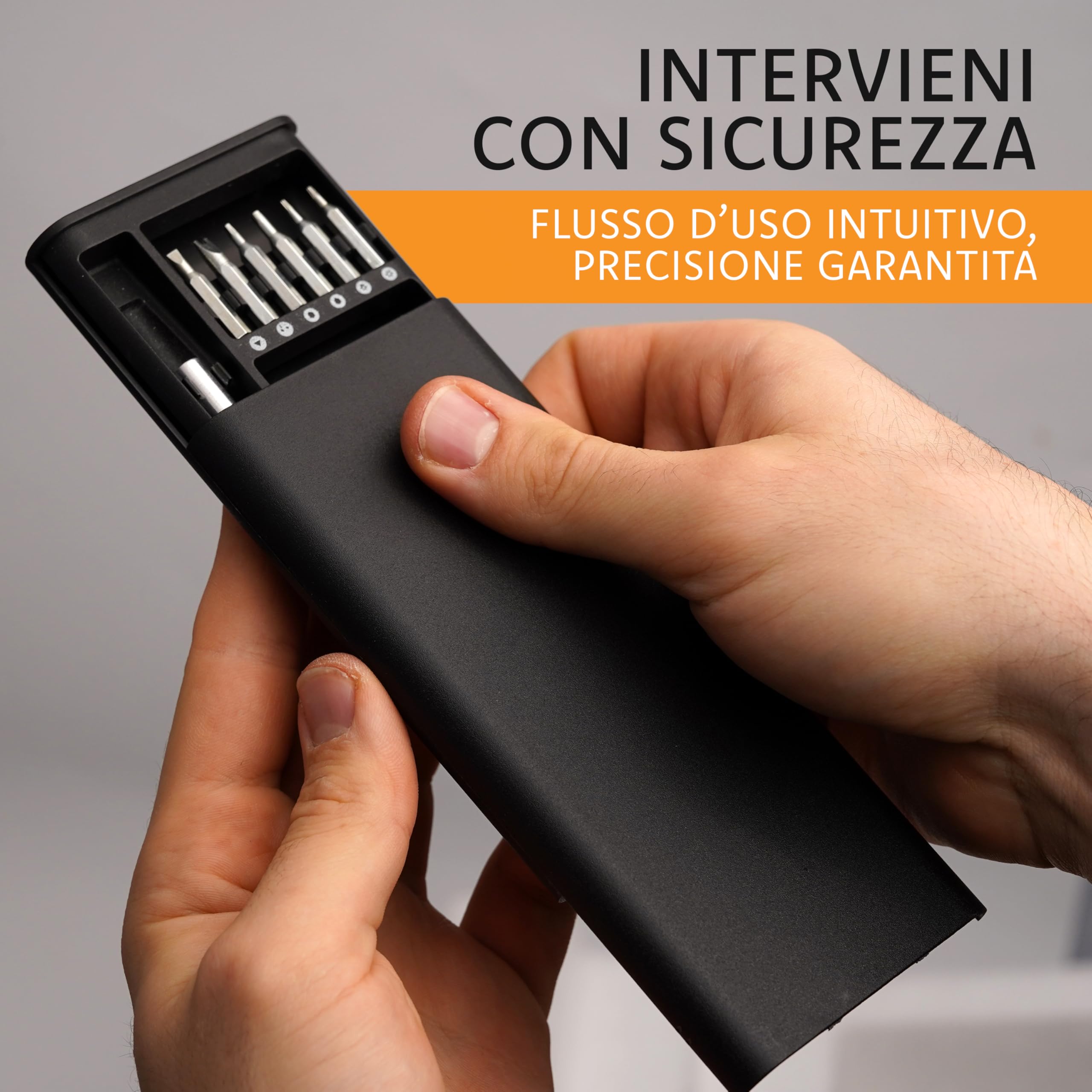 Set Cacciaviti di Precisione 24 in 1, Kit Riparazione Elettronica con Punte Magnetiche, Cacciavite Professionale per Smartphone, Laptop, Console, Orologi e Dispositivi