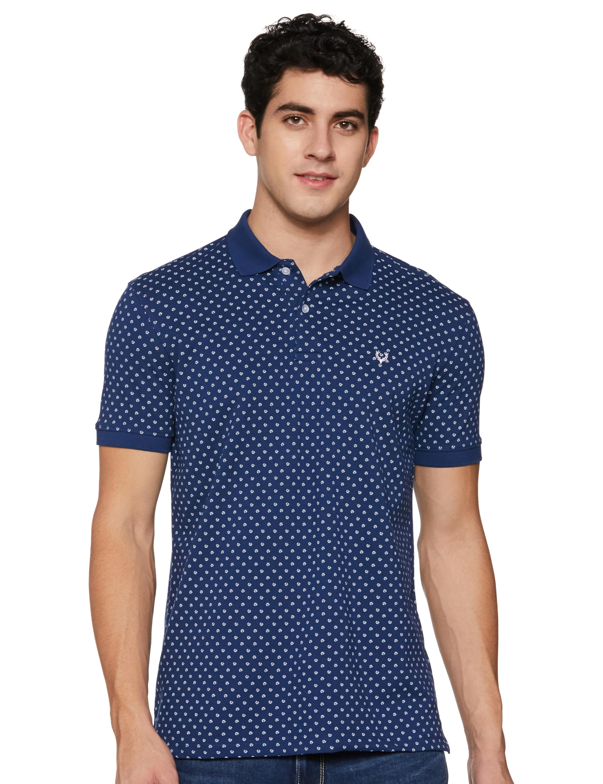 allen solly Men's Regular Fit New Printed Polo-picture-36