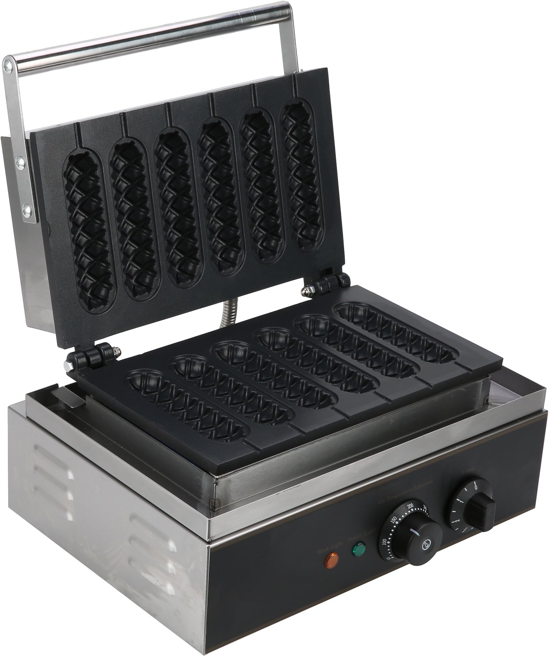 Hanchen FY-117 Commercial Use Electric Corn Dog Lolly French Hot Dog Muffin Waffle Maker Baker Iron Fryer (220V)
