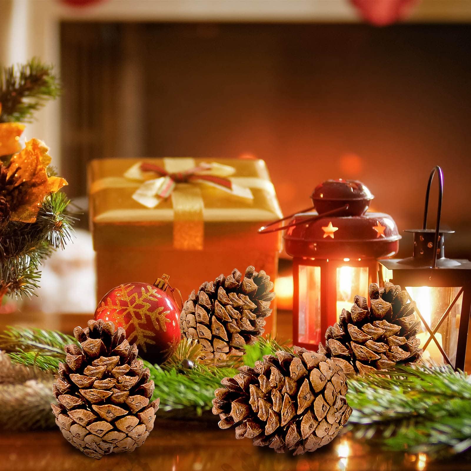 TenaLucy 36 Pezzi Pigne Decorative, 3-4cm Pigne Naturali, Natale Decorazioni, Natale Decorazioni Casa per la Decorazione Domestica Artigianato Fai da Te Albero di Decorazione Autunno Inverno