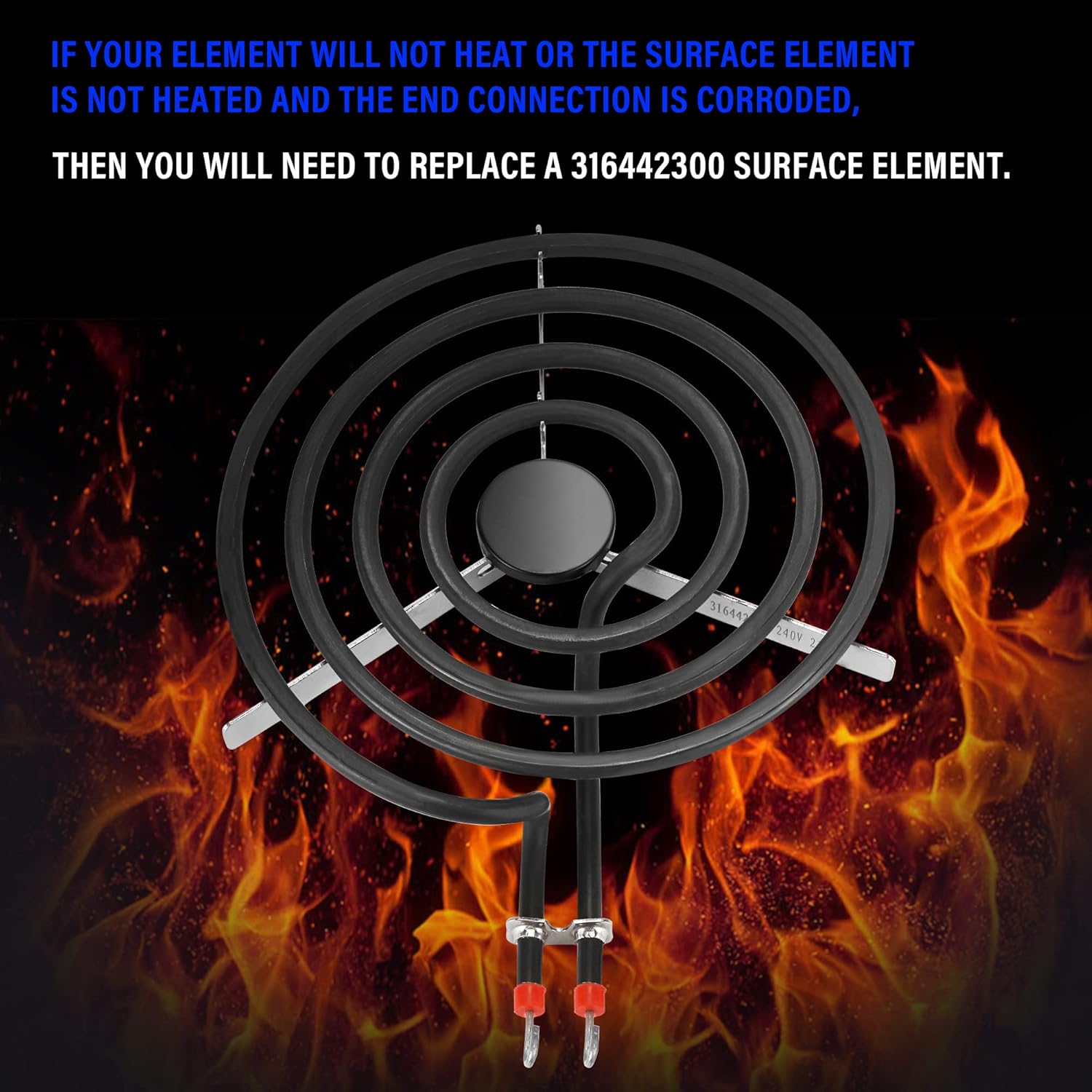 316442300 Range Surface Element 8'' Electric Range Surface Burner Coil Element by Romalon Fit for Frigi-daire Range Stove Cooktop Oven Coil Surface Element : Appliances
