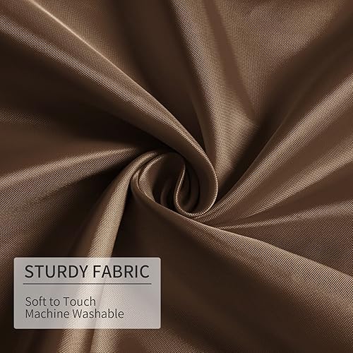 Miniatura 2 de Gibelle Cortina de ducha pequeña de 36 x 72 pulgadas, forro de cortina de ducha marrón, forro de ducha de tela impermeable lavable para baño,