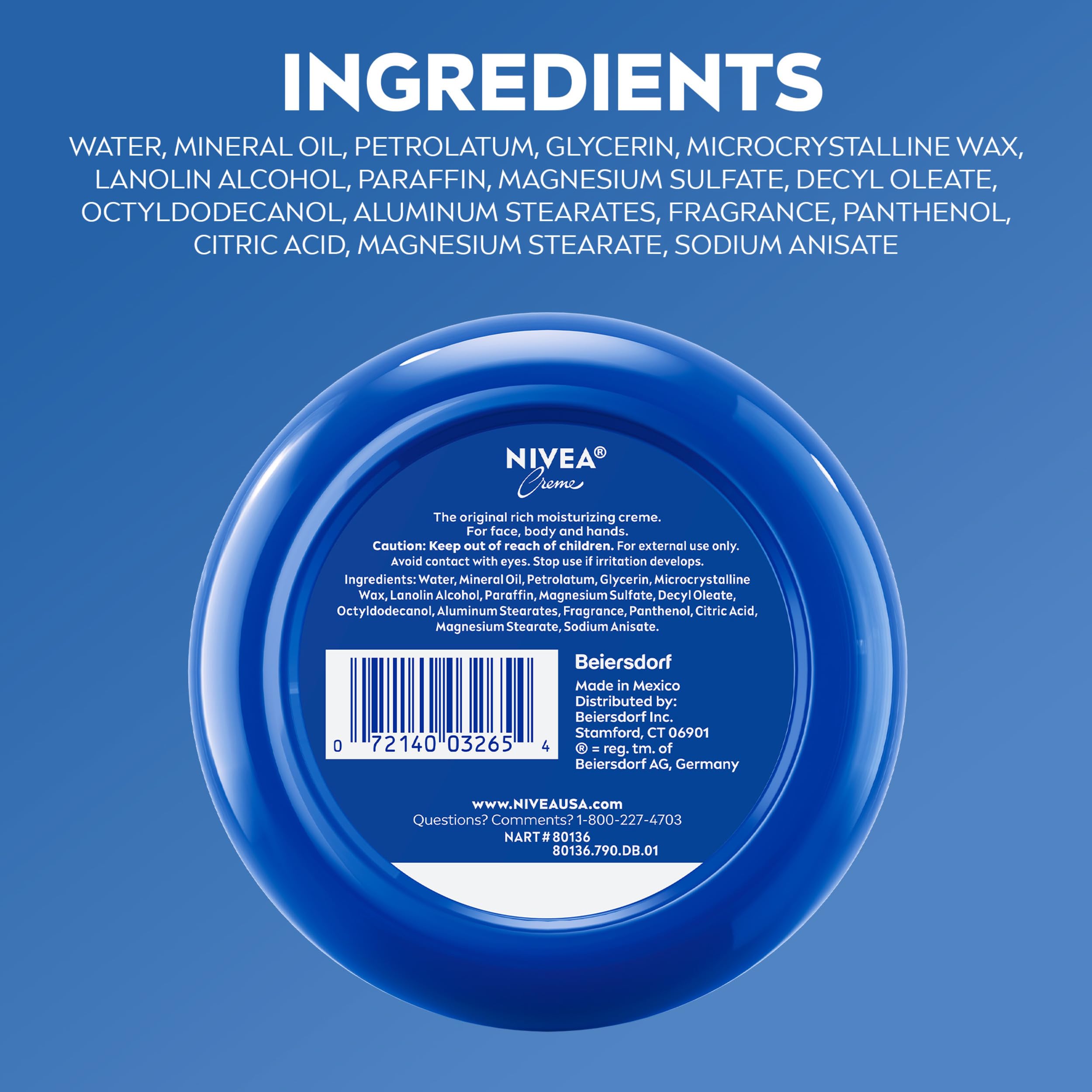 NIVEA Daily Moisturizing Cream - Face, Body & Hands -12