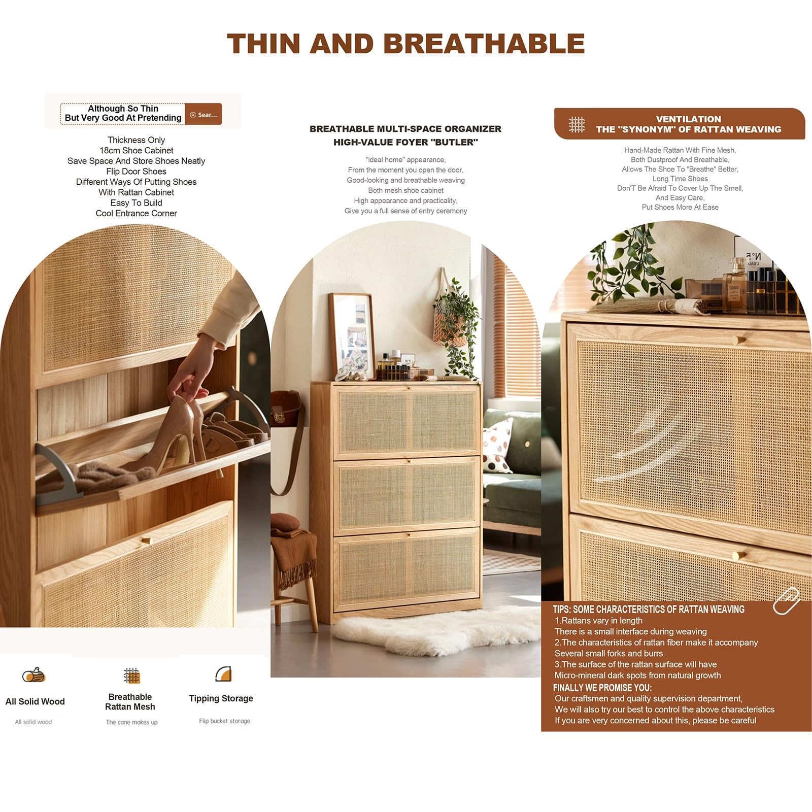 Brionia entreemeubilair, Moderne entree met kleerhanger, Kast met schoenenrek, Multifunctionele