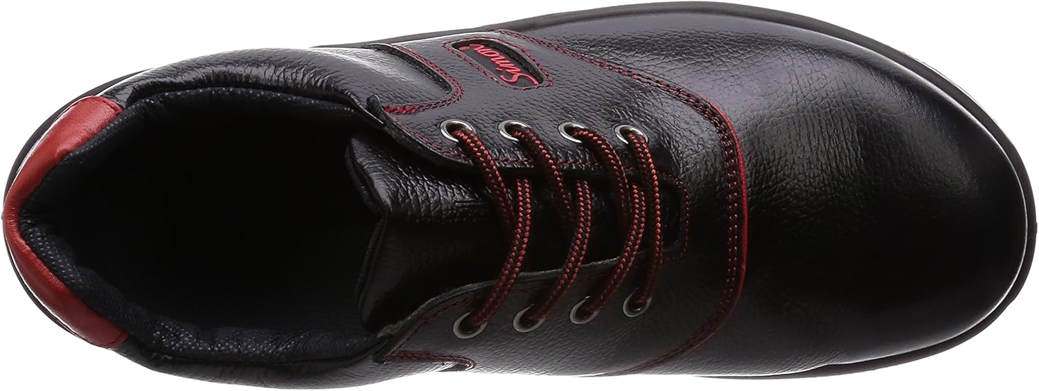 シモン 安全靴 黒/赤 ハイカット 未使用 シモン] 安全靴 JIS規格 短靴 SL11 安全靴 赤 ハイカット