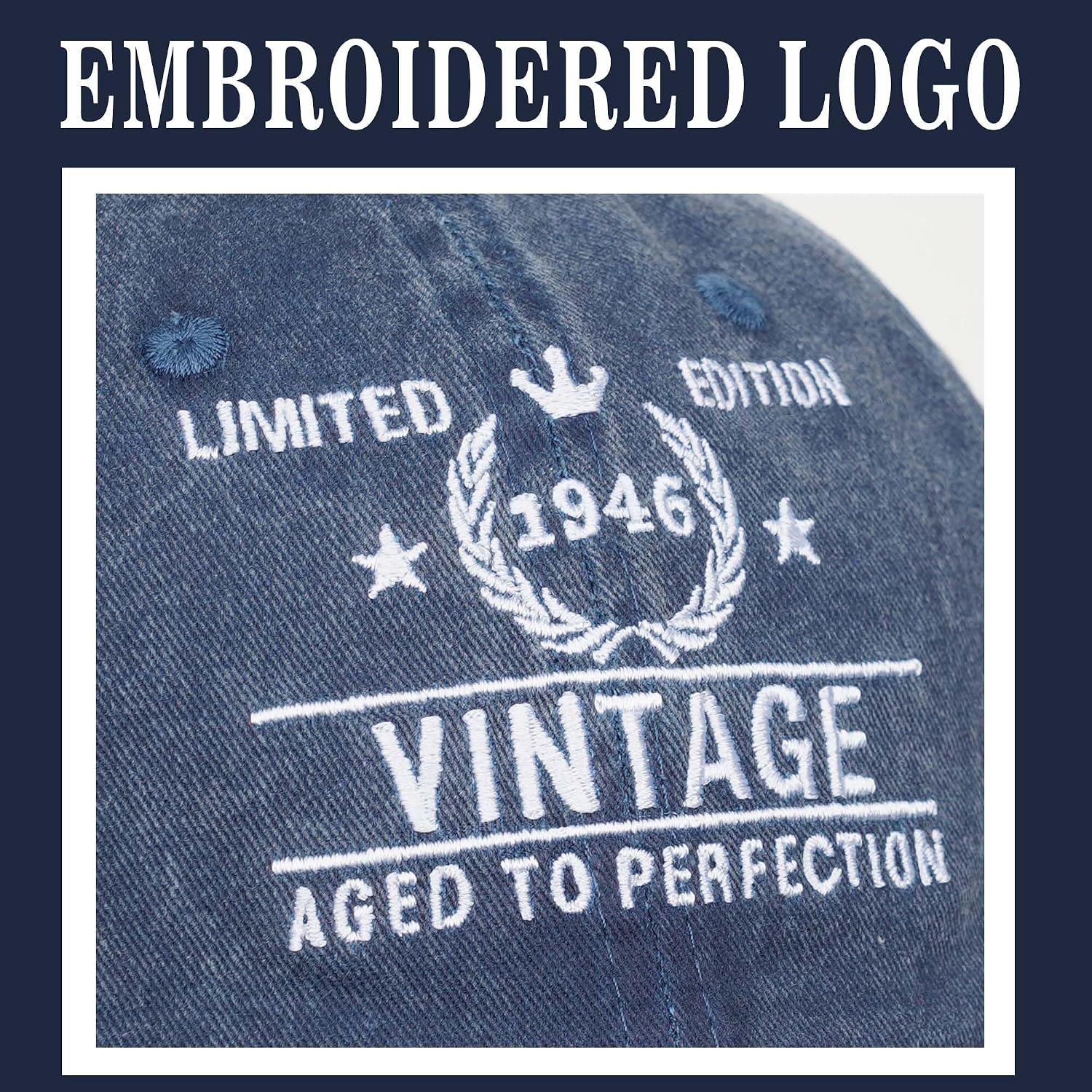 80th Birthday Gifts for Men Women 1945 Vintage Hats 80 Year Old Embroidered Baseball Cap