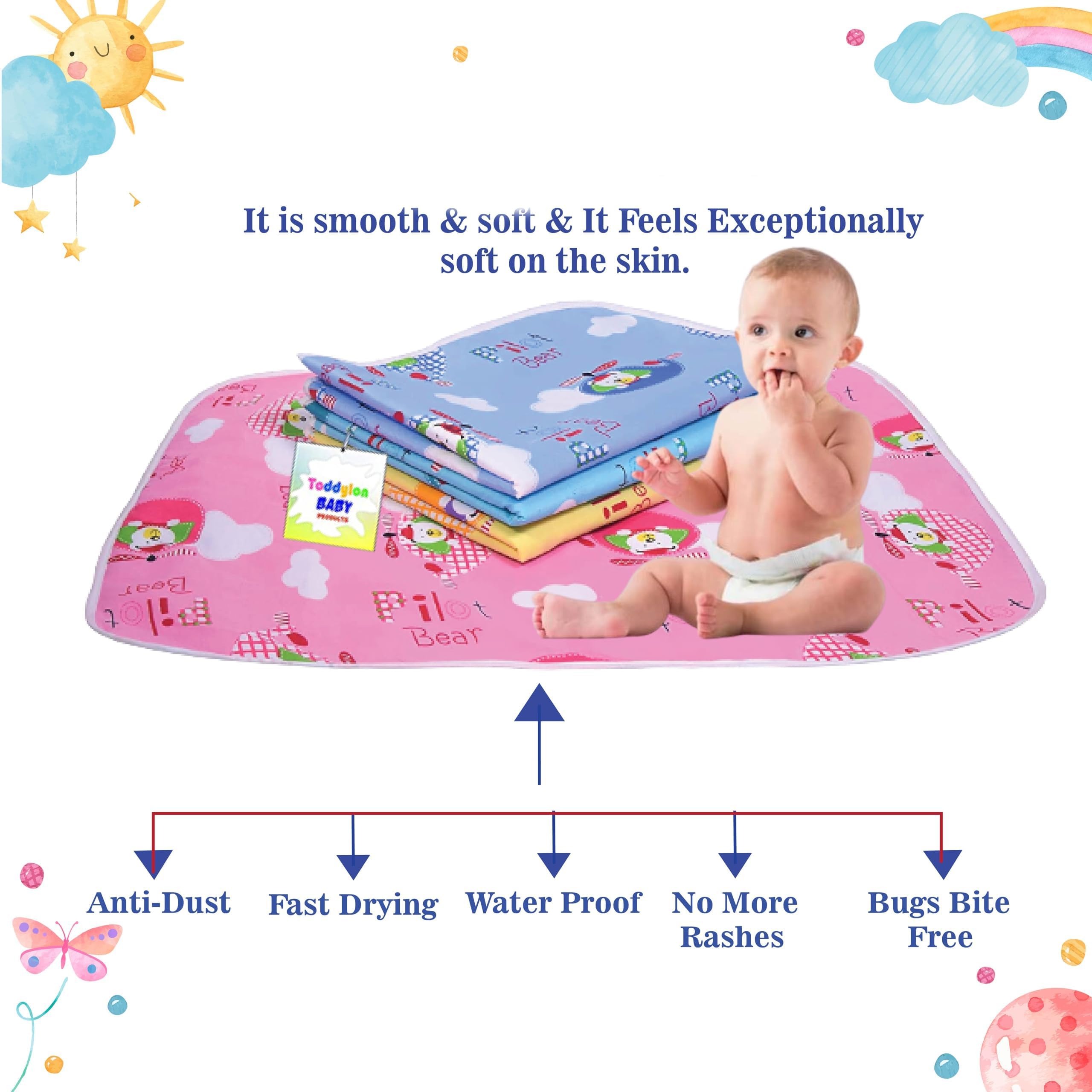 Toddylon Flat Bed 56 in 1 New Born Baby Essentials Gift Combo (0-6 Months) - Image 9 thumbnail