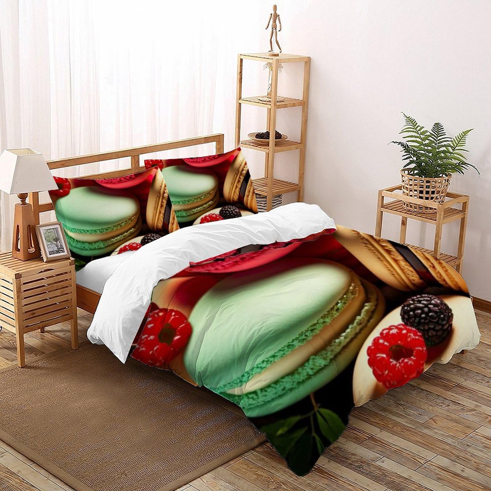 Housse de couette fille dessin animé pour chambre colorée et magique