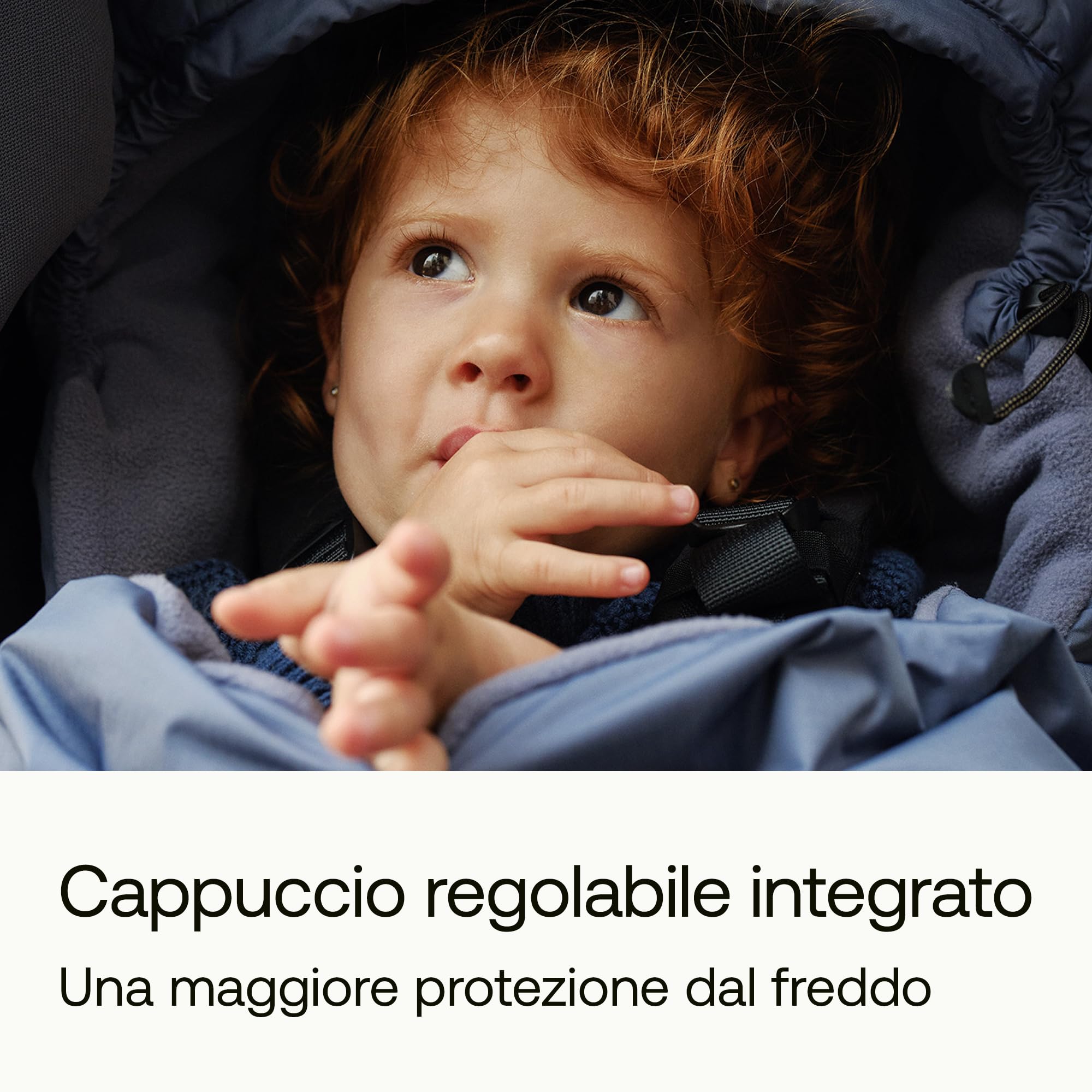 Bugaboo Sacco a Pelo Performance Invernale, Accessorio Essenziale per il Passeggino con Cappuccio, Poggiapiedi e Cerniera Bi-direzionale, Caldo e Confortevole, in Midnight Black