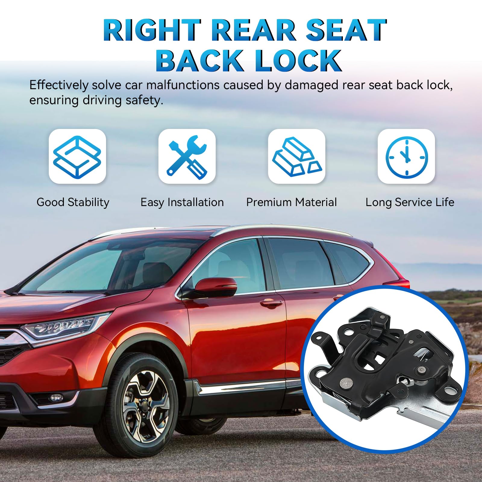 Cerradura trasera derecha compatible con Honda CRV CR-V 2012-2017 reemplaza 82220-T0A-A01 82220-T0A-A02 82220-T0A-A03