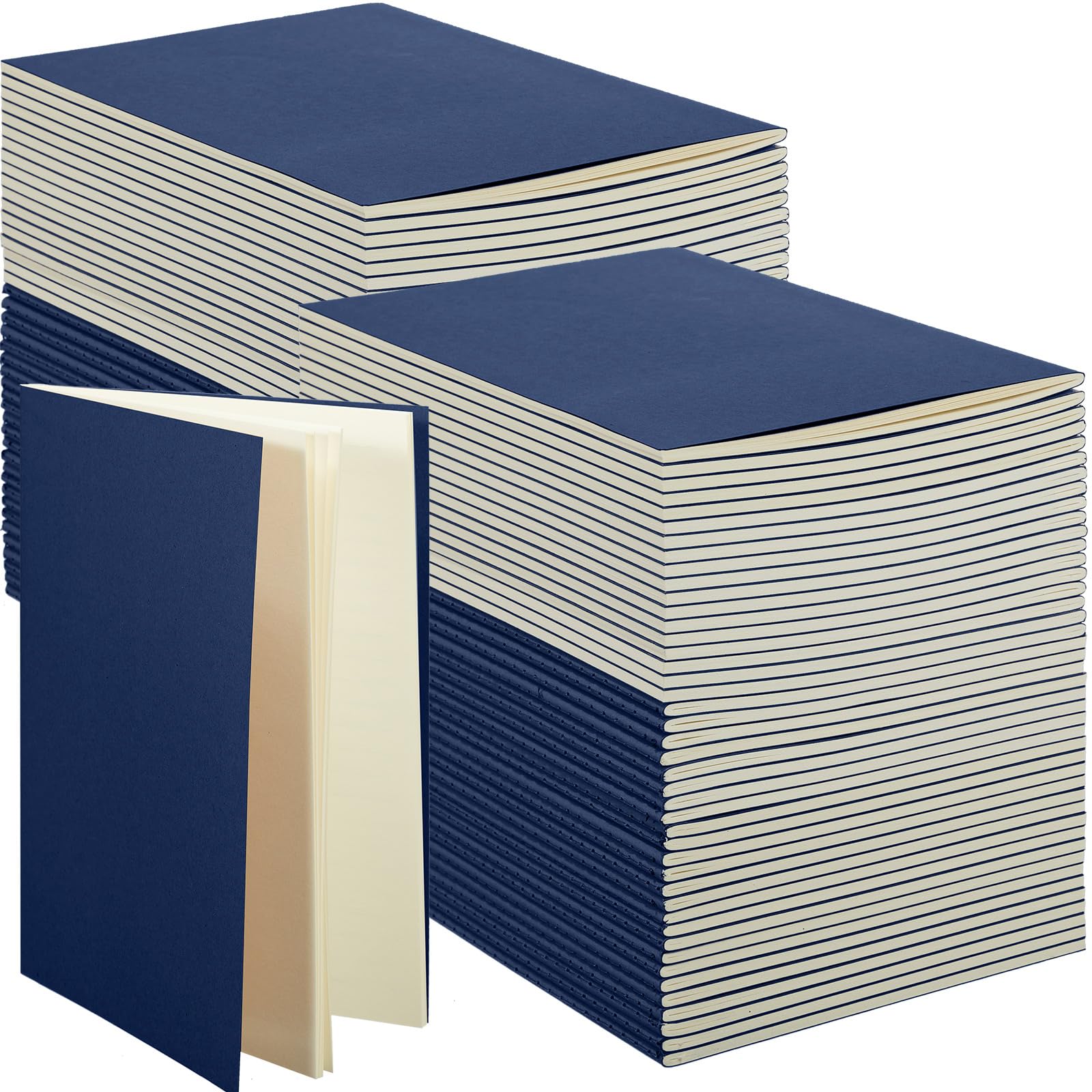 Mimorou 100 Pcs A5 Journals Notebooks Bulk,Navy,Blank
