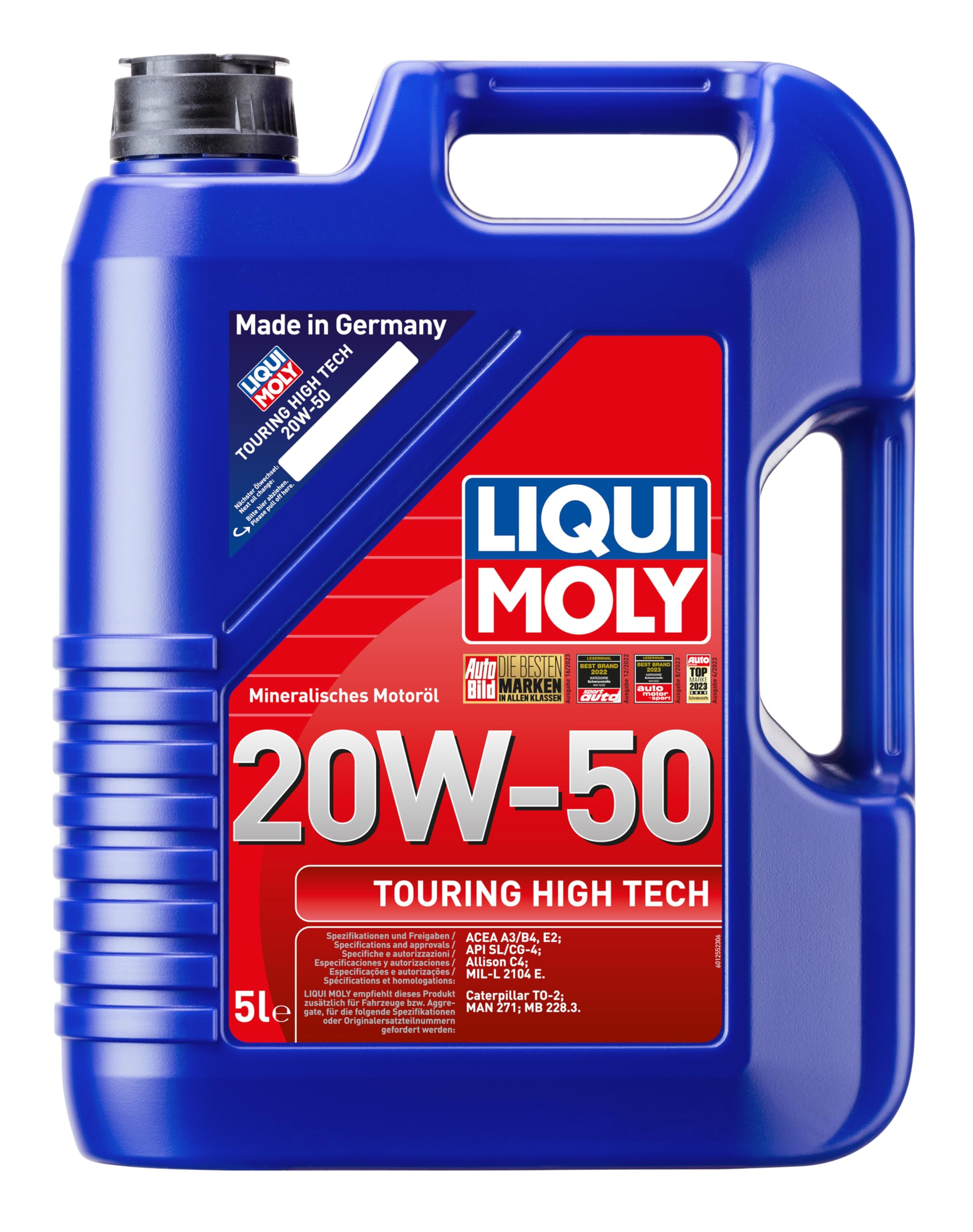 LIQUI MOLY Touring High Tech 20W-50, 5 L, Aceites de motor, SKU: 20813