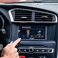 Vista 7 de Jensen CMR270 7-inch LED Digital Media Touch Screen Double DIN Car Stereo Radio Push to Talk Assistant Backup Camera Input Bluetooth USB