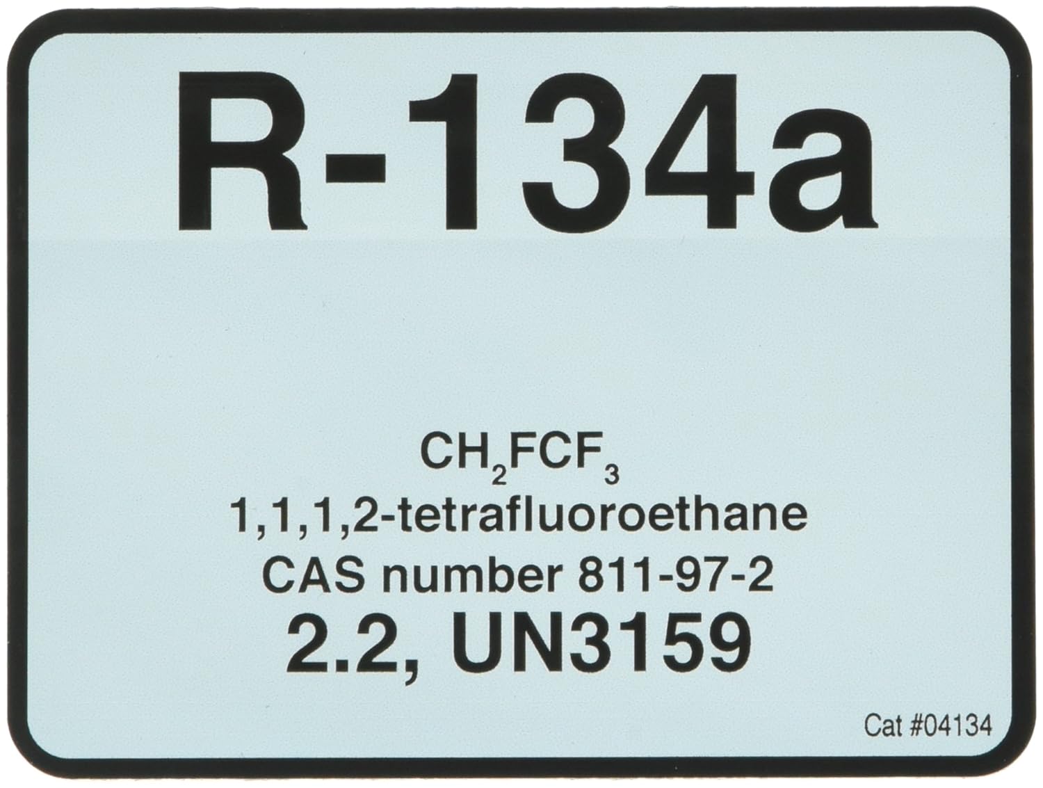 Diversitech R134A Color Coded Refrigerant ID Label (04134