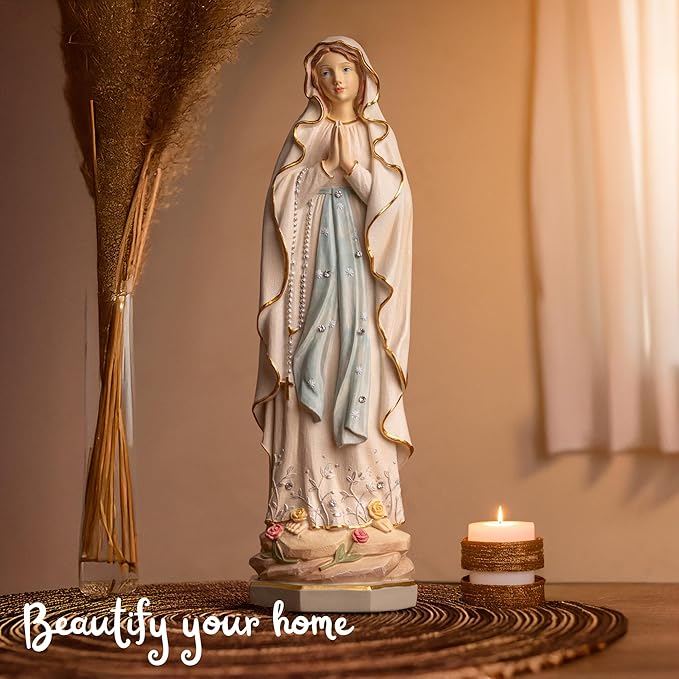 Estatua Virgen María Rio Rain 29.2 cm Resina Multicolor miniatura 2