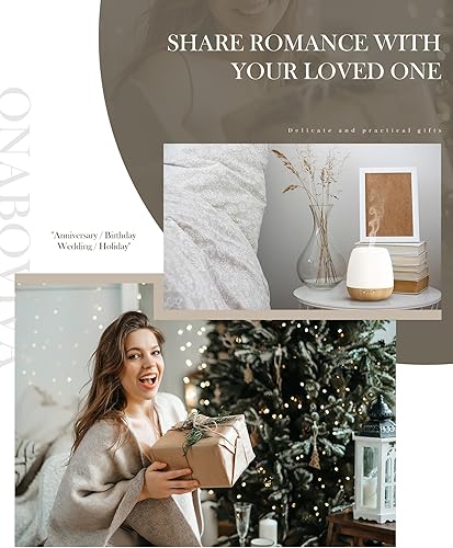 Miniatura 9 de Onaboviva Difusor de aromaterapia para habitación grande, difusor de aceite esencial de 6.1 fl oz, difusores de cerámica ultrasónica para aceites