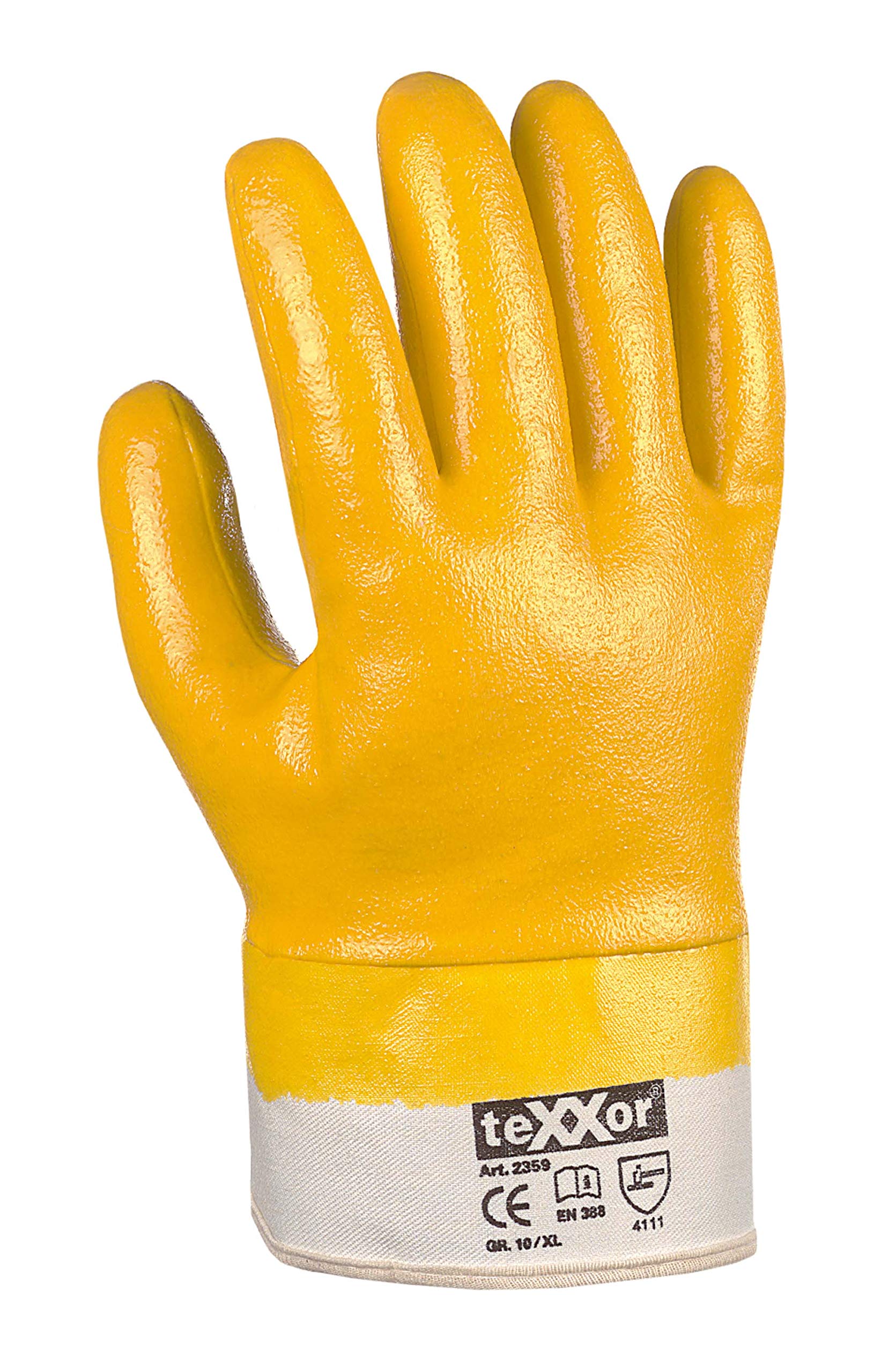 teXXor Handschuhe Nitril-Handschuhe STULPE gelb 10 Baumarkt