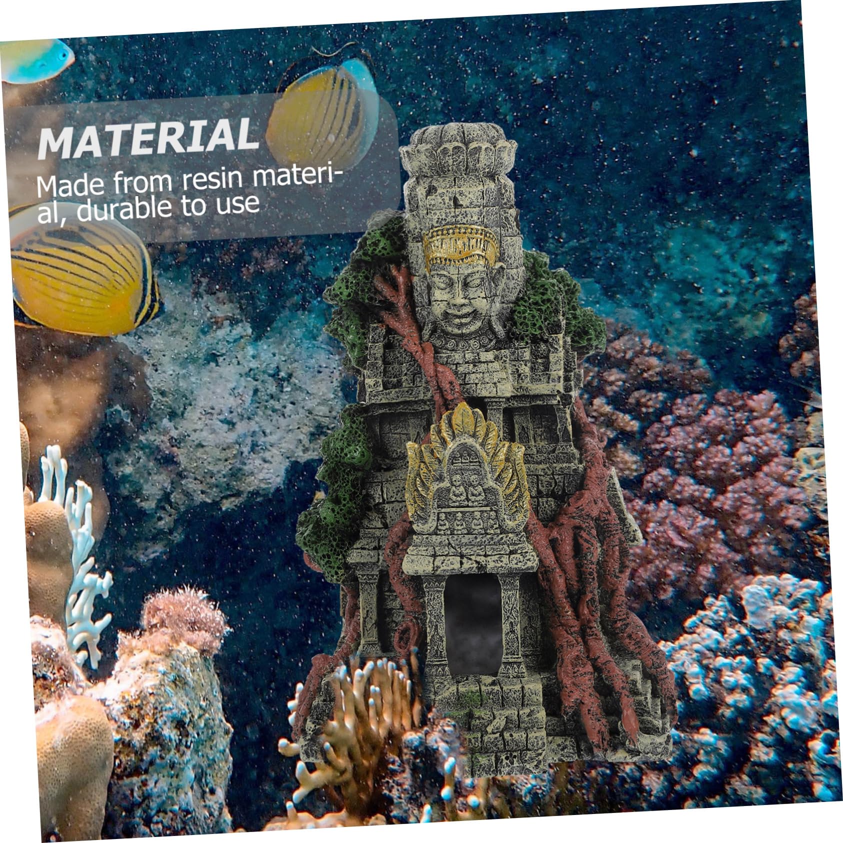 Toyvian 1pezzi Resin Temple Aquarium Decoration per Simulazione Antica per per Decorazioni e Acquatici