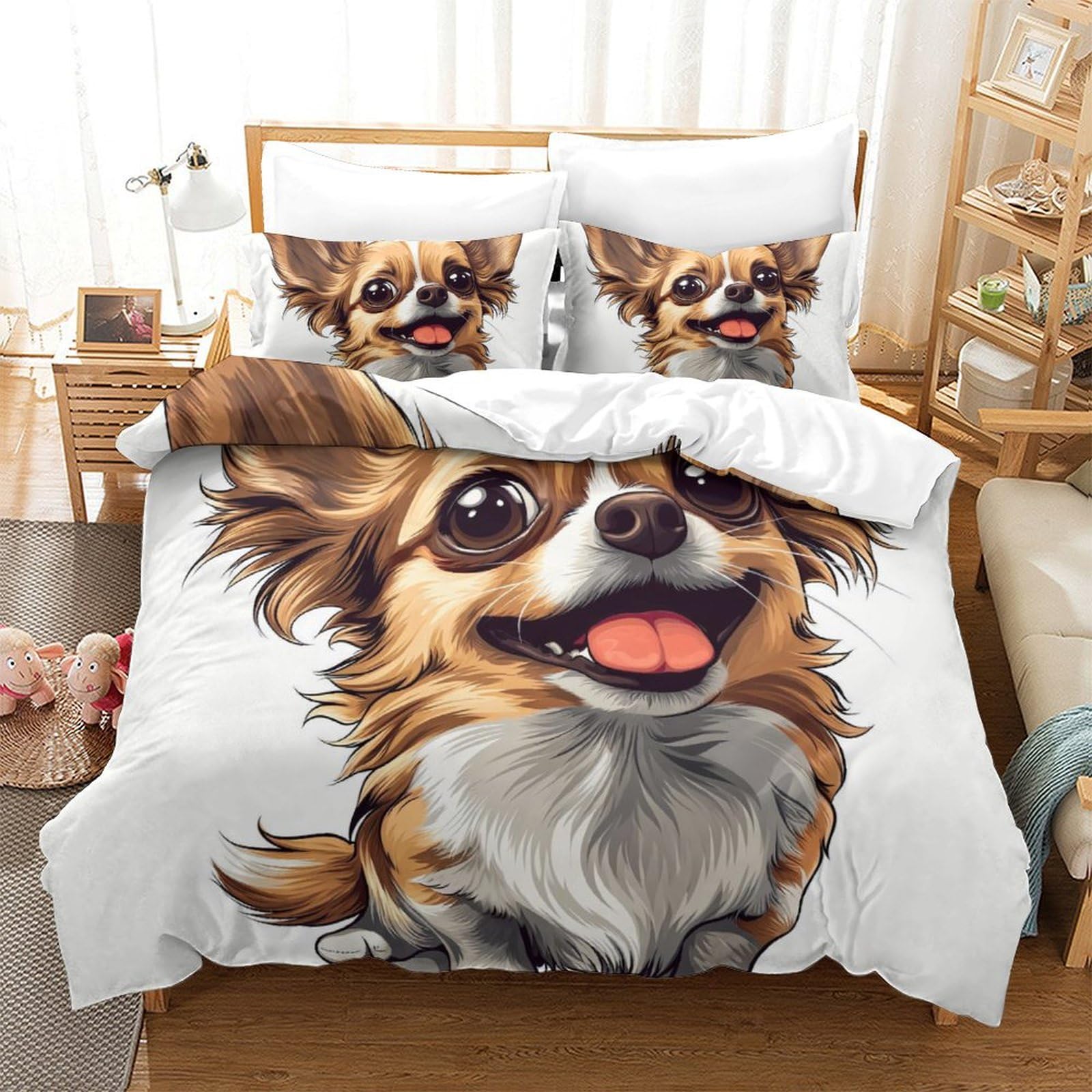 Parure de lit chien 3D idée cadeau parfaite pour lit enfants et adolescents