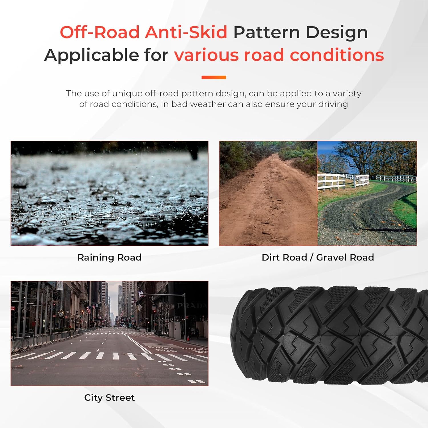 9x3.0-5.5 Electric Scooter Solid Tire for Kukirin G2 pro Scooter, Replacement Front or Rear Solid Tire 1PCS