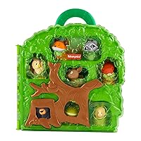 Fisher-Price Little People - Valigetta Gli Amici del Bosco, Set con 8 Animali a Tema