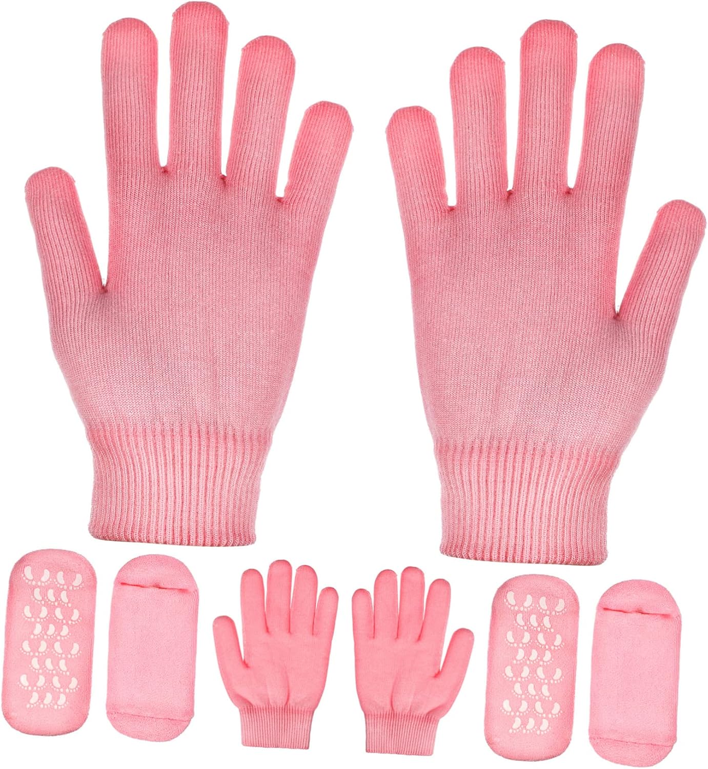 Hydrating Socks and Gloves Pack 2 Sets of Moisturizing Gloves and Socks for Skincare Supplies for Hands and Feet Soft Comfortable